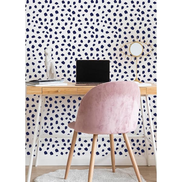 Spot The Fun Blue Vinyl Peel and Stick Wallpaper