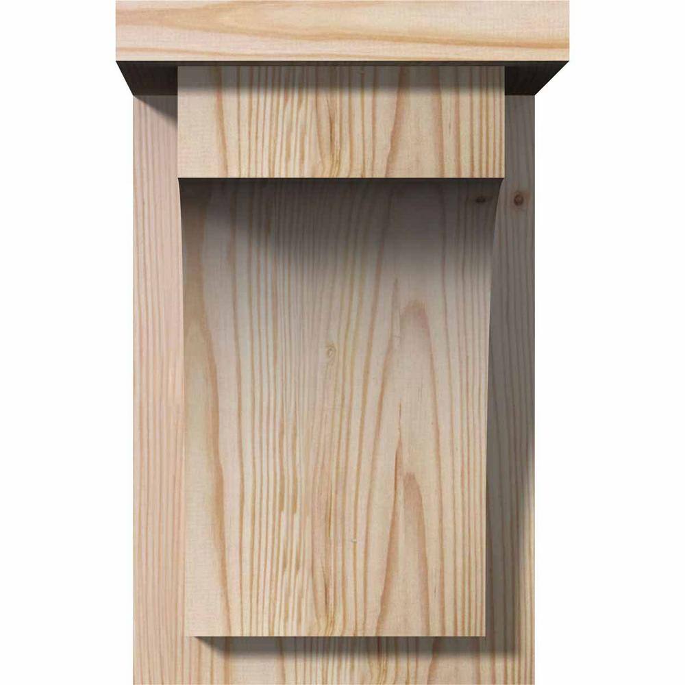 Douglas Fir Smooth 12" Rustic Corbel with Backplate