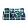 Nautica Northsail Plaid 1-Pcs Navy/Green Ultra Soft Plush Fleece