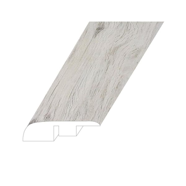 Montserrat Manifesto Collection Argent Dove 0.59 in. T x 1.38 in. W x 94.49 in. L Vinyl End Cap Molding