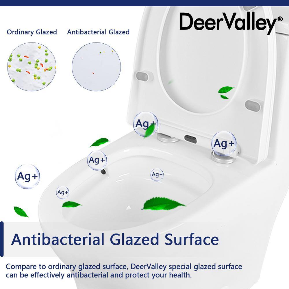 Ally White Ceramic Dual-Flush Elongated One-Piece Toilet