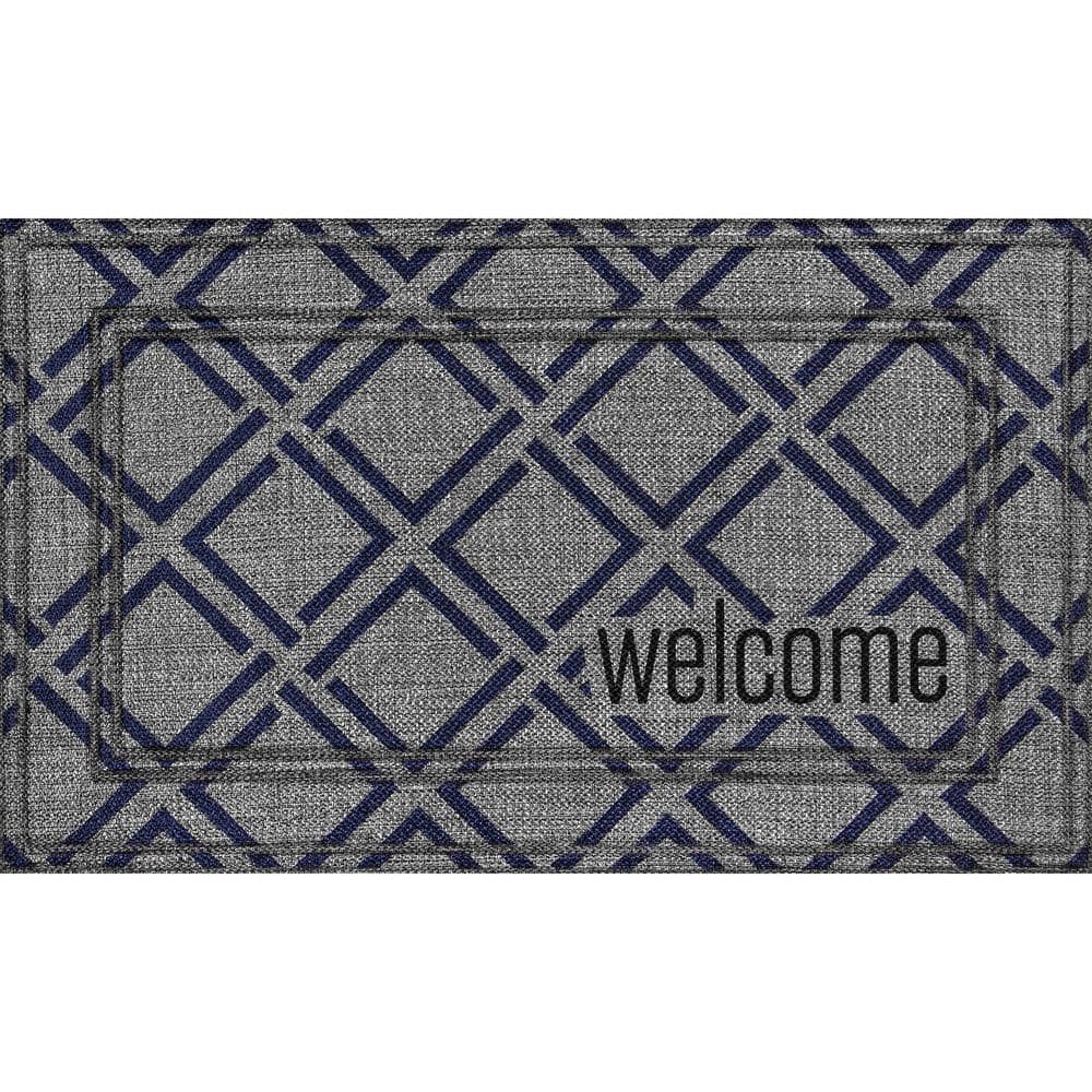 Mohawk Home Interlocking Black Rectangular Indoor or Outdoor Door Mat in  the Mats department at