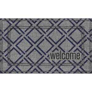 StyleWell Racetrack Gray 18 in. x 30 in. Rubber Backed Door Mat TH141103-20  - The Home Depot