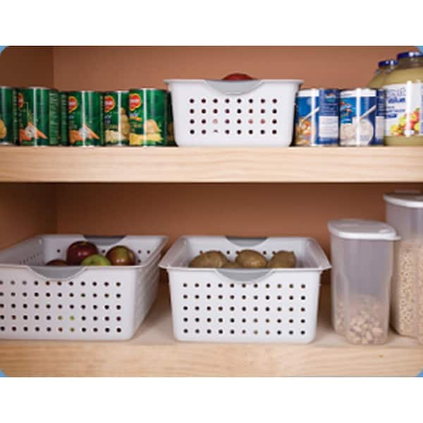 4-Pack Mini Plastic Baskets for Shelf Storage Organizing, Durable and  Reliable Folding Storage Crate, Ideal for Home Kitchen Classroom and Office