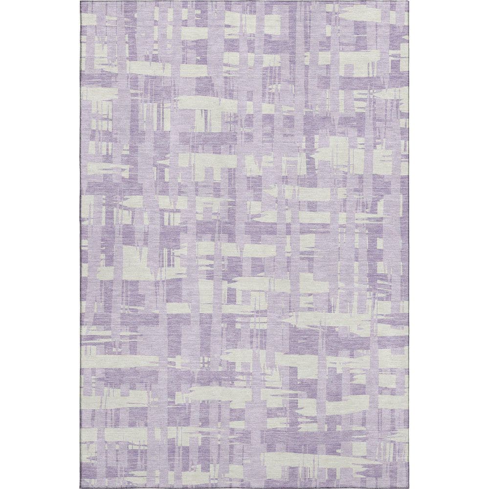 Mayfield Premium Machine Washable Abstract AMF1849 Lavender 5 ft. x 7 ft. 6 in. Area Rug price history on PriceWatchPro