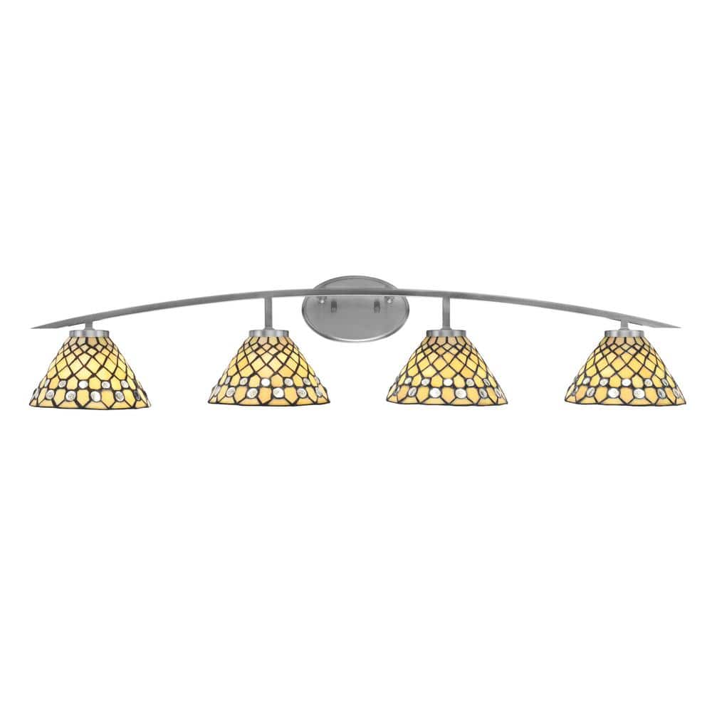 Siena 40 in. 4-Light Graphite Vanity-Light Graphite with 7 in. Starlight Ar