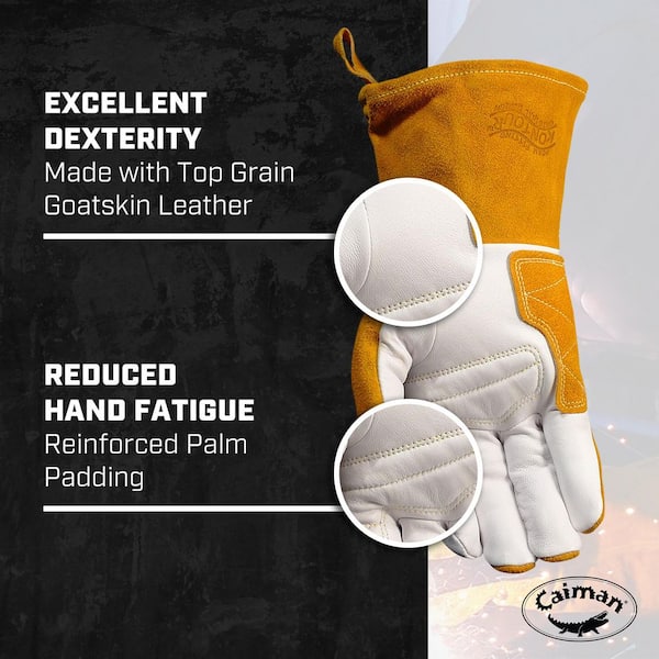 Caiman Large Premium Goat Grain TIG/Multi-Task Welder's Glove with