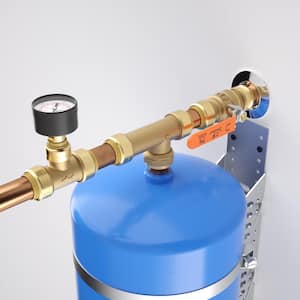 3/4 in. Push-to-Connect Brass Tee with Water Pressure Gauge