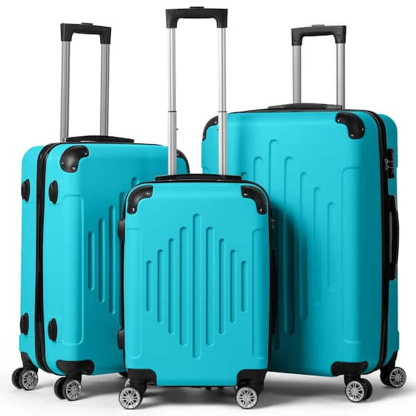 Reviews for Karl home Nested Hardside Luggage Set in Sea Blue 3 Piece TSA Compliant Pg 1 The Home Depot