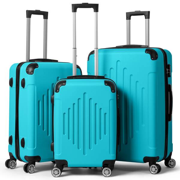 Winado Nested Hardside Luggage Set in Sea Blue, 3 Piece - TSA Compliant