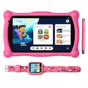 Contixo V10 7 in. Kids Android Tablet 16GB Stylus and Smartwatch Bundle