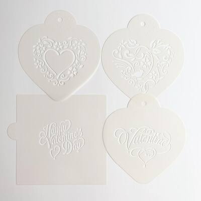 Be My Valentine Heart Cookie Stencil Bundle (4 Patterns)
