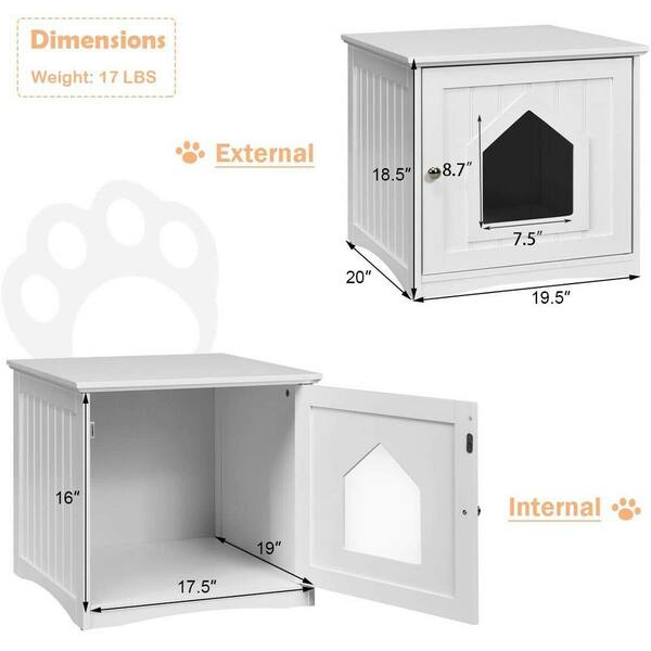 Meowy Studio Loo Cat Litter Box All in One Cover Litter Filter Plate Scoop and Holder in Aspen White