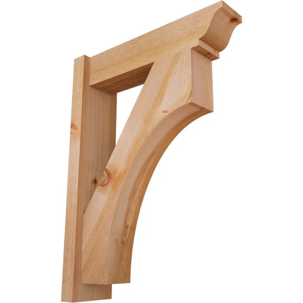 Ekena Millwork 6 in. x 30 in. x 22 in. Western Red Cedar Westlake Traditional Rough Sawn Outlooker