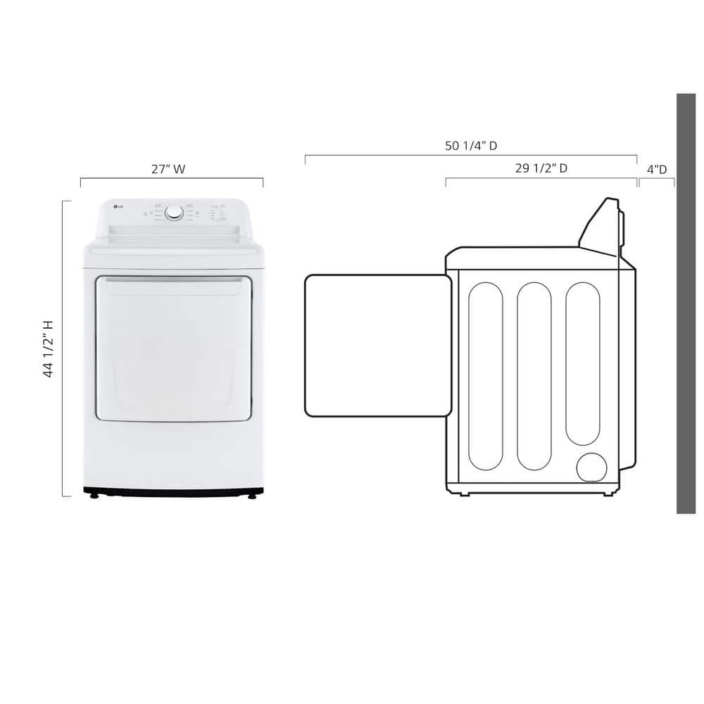 7.3 Cu. Ft. White Smart Electric Dryer with Moisture Sensing