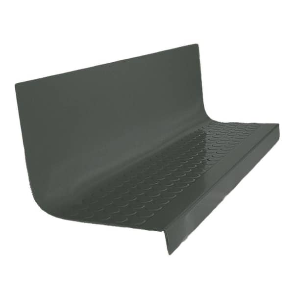 ROPPE Vantage Circular Profile Black Brown 20.4 in. x 72 in. Rubber Square Nose Stair Tread