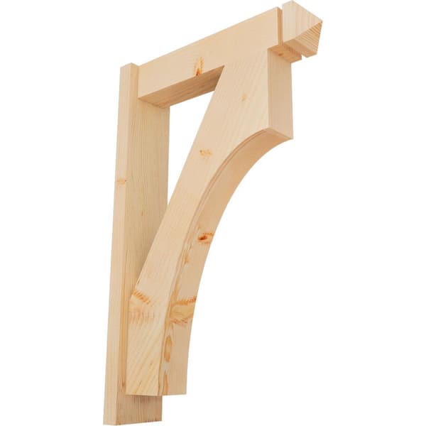 Ekena Millwork 6 in. x 34 in. x 22 in. Douglas Fir Westlake Arts and Crafts Smooth Outlooker