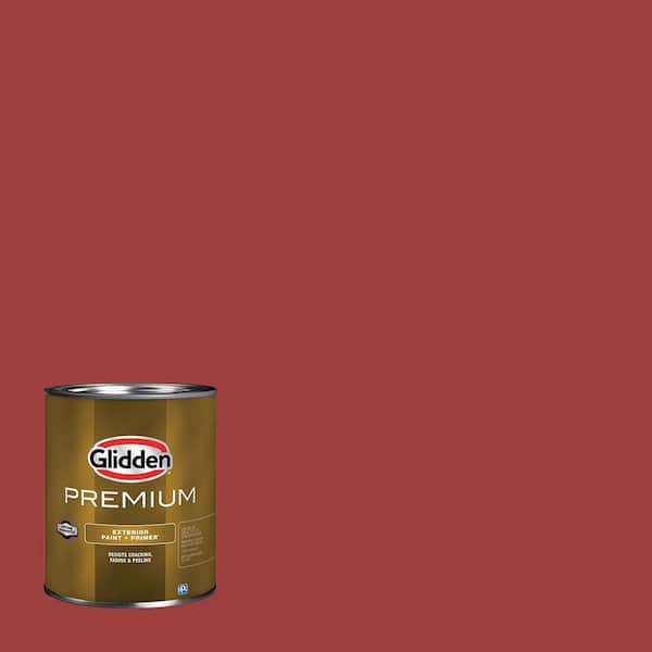 Glidden Premium 1 qt. PPG1057-7 Burning Bush Semi-Gloss Exterior Latex Paint