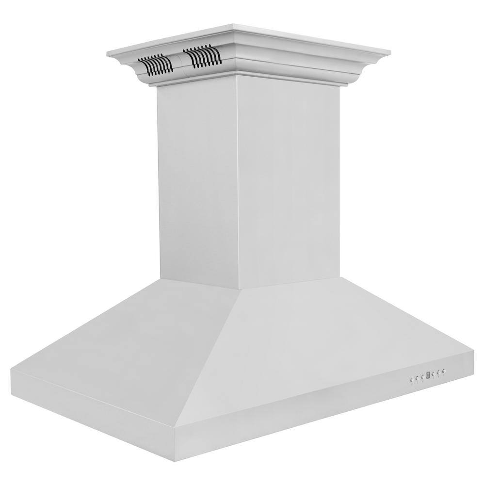 30 Inch Stainless Steel Island Range Hood with Bluetooth Speakers
