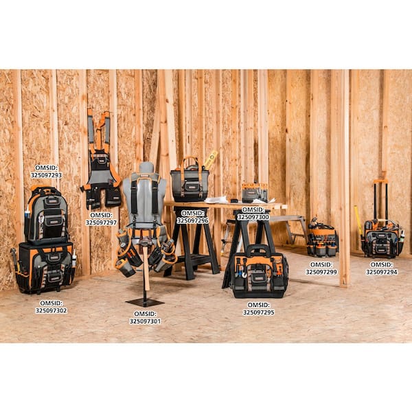 RIDGID 17 in. 64 Pocket Professional Grade Rolling Tool Bag