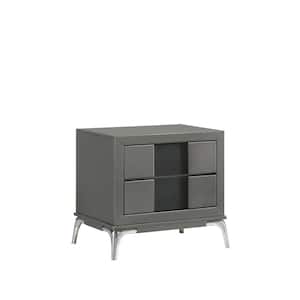 New Classic Furniture Nocturne Slate/Gray 2-drawer Nightstand