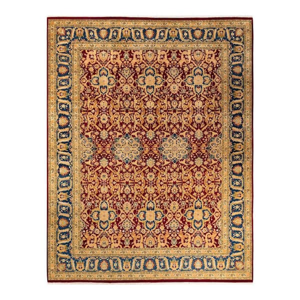 Mogul Red 9 ft. x 12 ft. Oriental Wool Indoor Area Rug