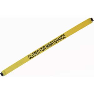 Nylon Closed for Maintenance Safety Banner with Magnetic Ends. Fits up to a 51 in. Extra-Wide Doorway