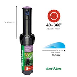 5000 Series 4 in. Pop-Up Gear-Drive Rotor Non-potable Sprinkler with Purple Cap, 40-360 Degree Pattern, Adj. 26-38 ft.