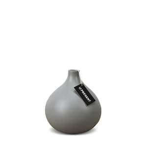 Dame Ceramic Vase In Light Gray Matte 5.9 in. Height