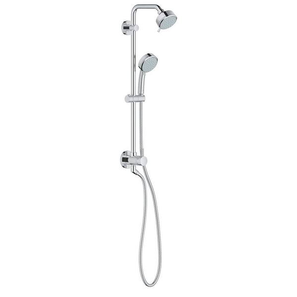 GROHE 26 in. Retrofit Shower System with Standard Shower Arm in Starlight Chrome