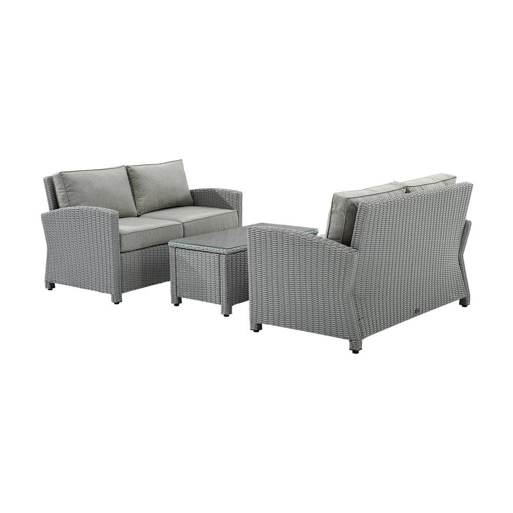 Bradenton Gray 3-Piece Outdoor Wicker Seating Set