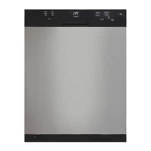 24 in. Stainless Steel Front Control Dishwasher Digital 120-volt Stainless Steel Tub