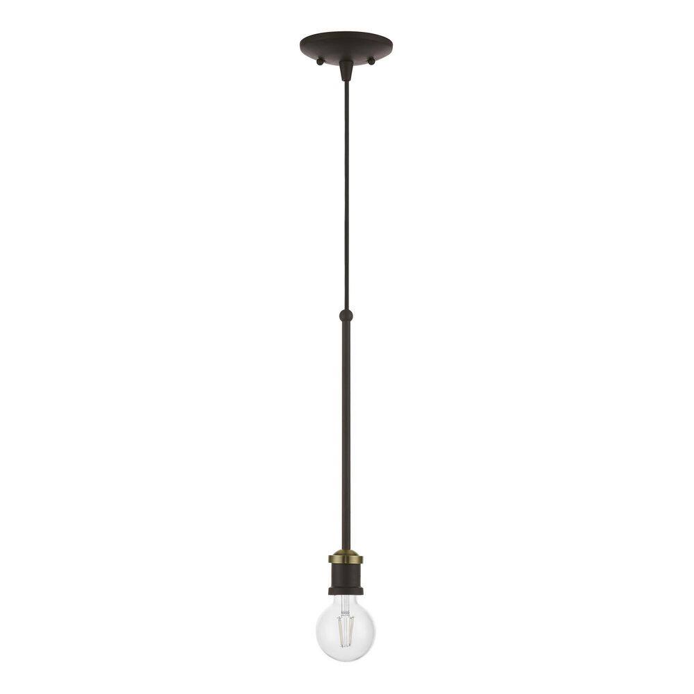 Mini Lansdale Bronze & Antique Brass 1-Light Indoor/Outdoor Pendant