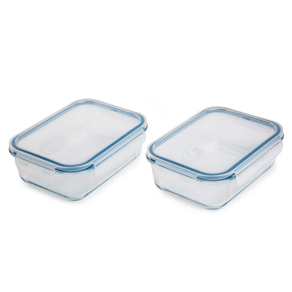 Glass Meal Containers Food Storage Box with Vented Lid Cook and Heat Pyrex 