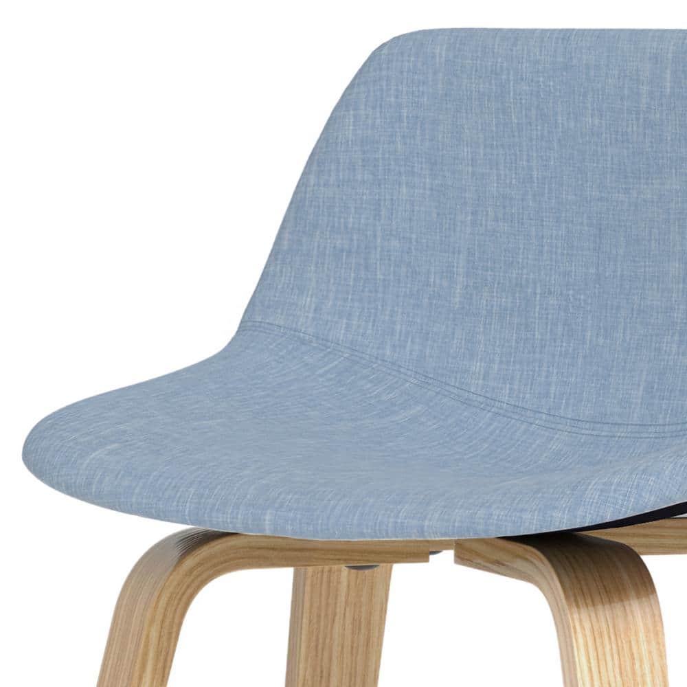 Randolph Denim Blue Bentwood Counter Stool with Chrome Finish (Set of 2)