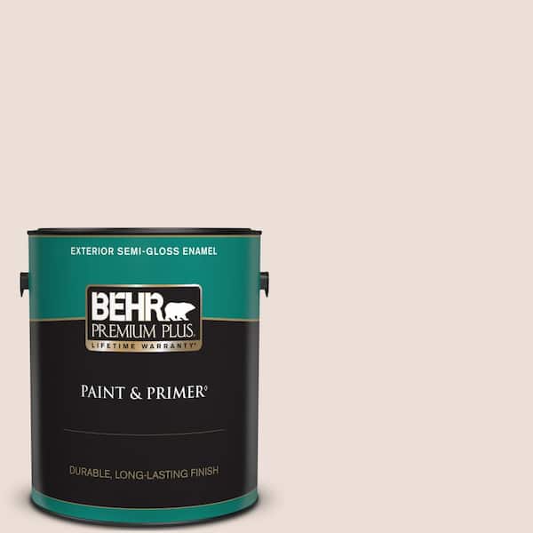 BEHR PREMIUM PLUS 1 gal. #N160-1 Cameo Stone Semi-Gloss Enamel Exterior Paint & Primer