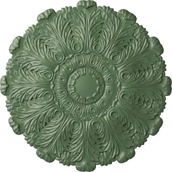 Ekena Millwork 31" x 1-1/2" Durham Urethane Ceiling (Fits Canopies up to 4-1/4"), Hand-Painted Athenian Green