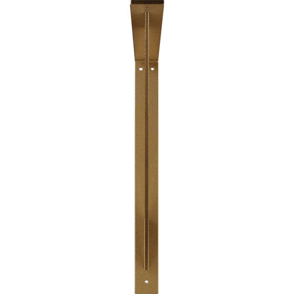 Hammered Gold 20" Square Industrial Steel Bracket Shelf