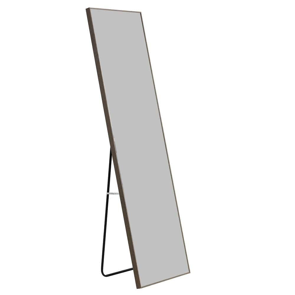 Gray 23 in. W x 65 in. H Glam Rectangle Glass Framed Mirror Wall Mirror Wal
