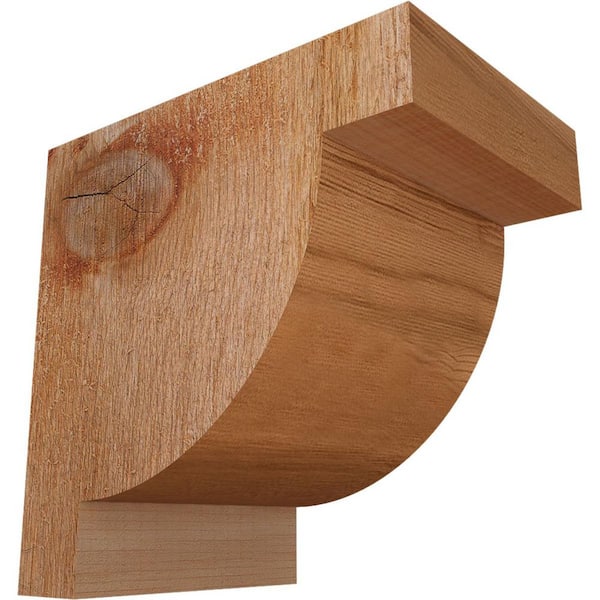 Ekena Millwork 4 in. x 6 in. x 6 in. Western Red Cedar Alpine Rough Sawn Corbel