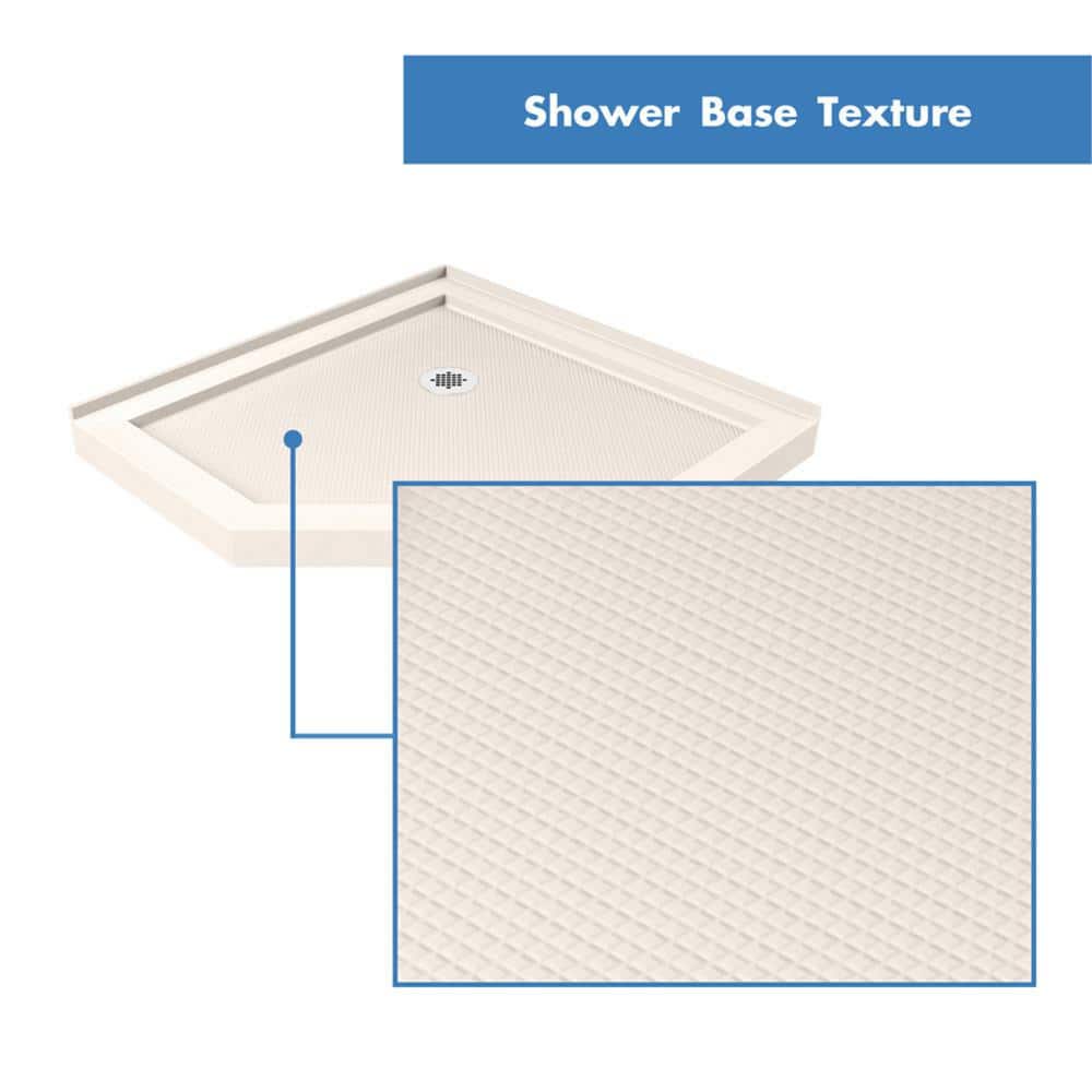 Prism Plus Frameless Neo-Angle Shower Enclosure with Distressed Bronze Hardware