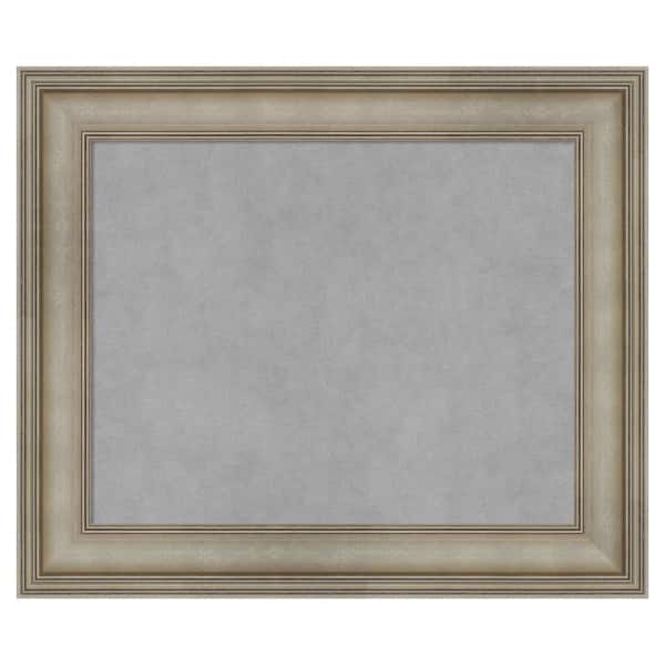 Amanti Art Mezzanine Antique Silver Narrow 25 in. x 21 in. Framed Magnetic Board