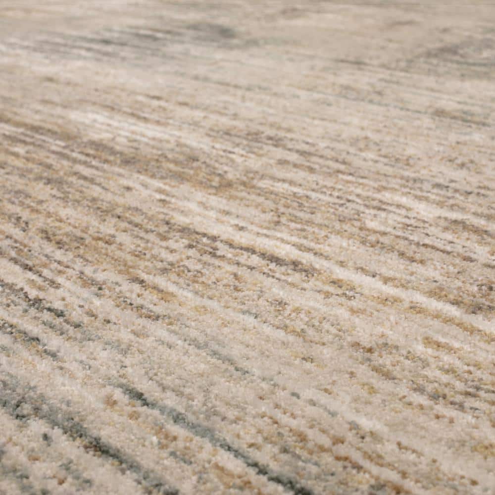 Abstract Slate and Cream Soft Feel Synthetic Area Rug - 36"x23"
