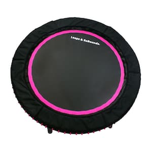 40 in. Mini Fitness Trampoline and Rebounder Gym Equipment, Pink