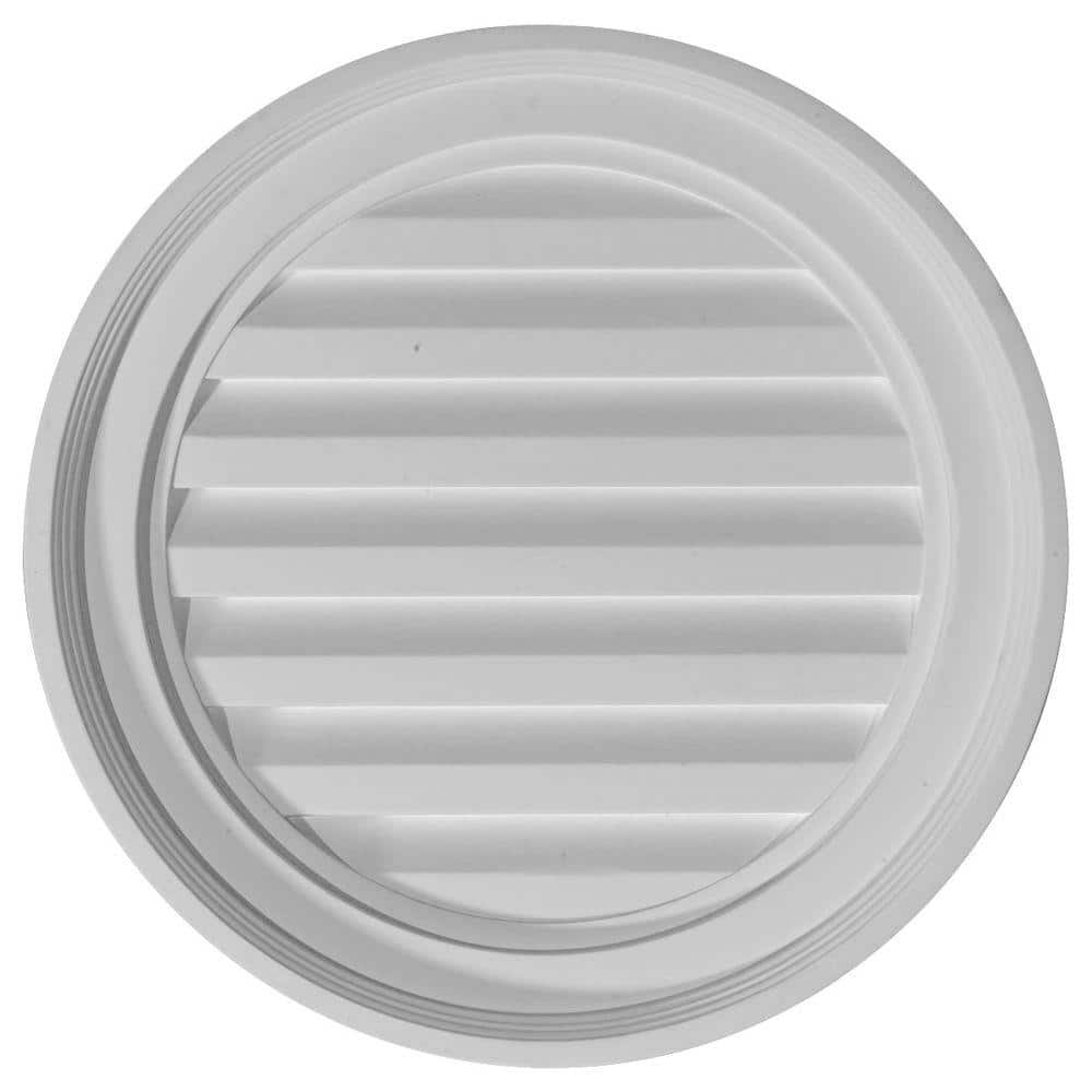 18 in. x 18 in. Round Primed Polyurethane Paintable Gable Louver Vent Non-Functional price history on PriceWatchPro