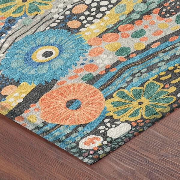 Chantille Machine Washable Indoor/Outdoor Abstract ACN2498 Granite 5 ft. x 7 ft. 6 in. Area Rug