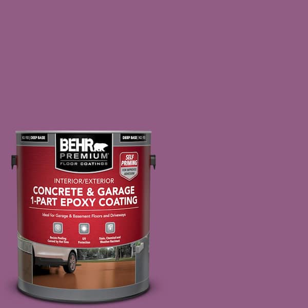 BEHR PREMIUM 1 gal. #OSHA-4 OSHA SAFETY PURPLE Self-Priming 1-Part Epoxy Satin Interior/Exterior Concrete and Garage Floor Paint