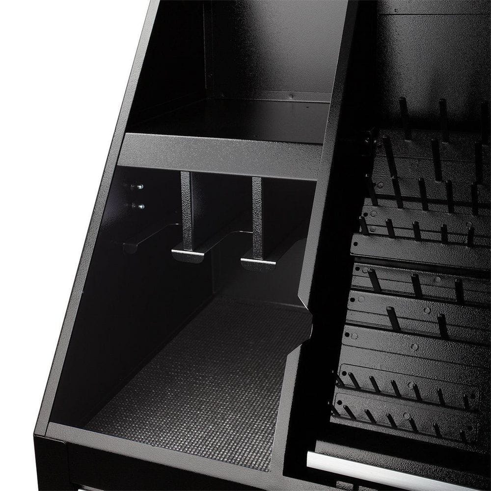 Black Powder Coated Steel Lockable Triangle Tool Storage Box