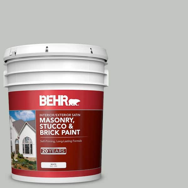 5 gal. #MS-66 New England Grey Satin Interior/Exterior Masonry, Stucco and Brick Paint