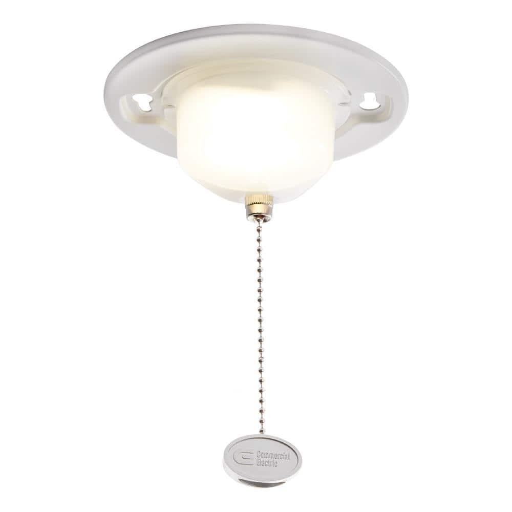 45-Watt Equivalent 5 in. E26 Closet Light Utility Light with Pull Chain LED